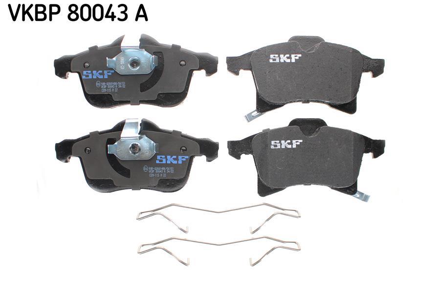 Jeu de 4 plaquettes de frein SKF ref. VKBP 80043 A
